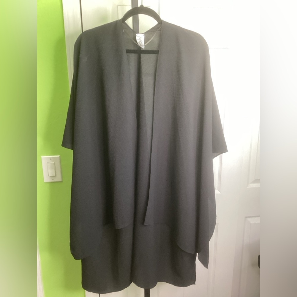 Elegant Black Women's Kimono, One Size